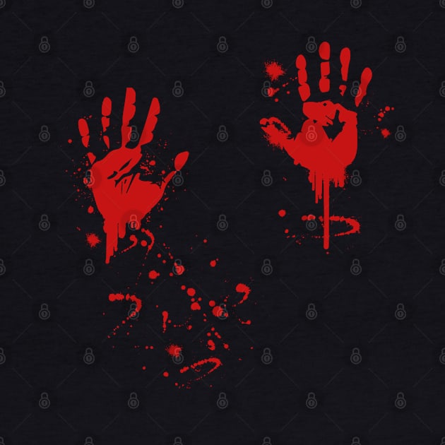 Halloween bloody hands blood splatter gift idea by BurunduXX-Factory